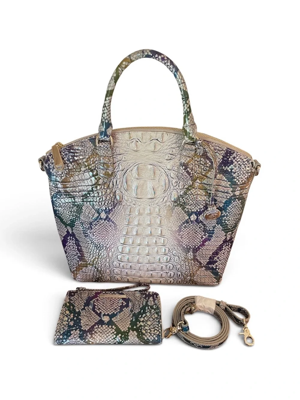 Brahmin Large Duxbury Satchel and Matching Wallet